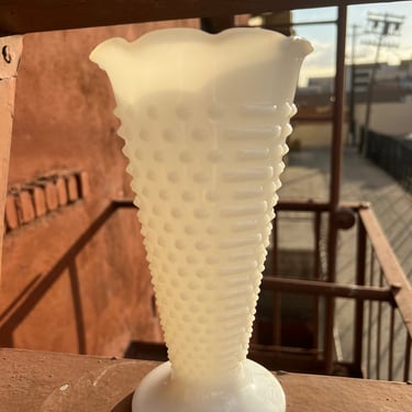 Milk Glass Vase 
