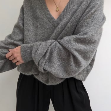 Vintage Charcoal Cashmere Sweater