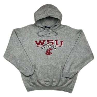 Vintage 90s Pro Player Washington State University Cougars Collegiate Hoodie Sweatshirt Pullover Size Large 