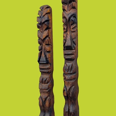 Vintage Tiki Totem Wall Decor 1960s Retro Size 33.75