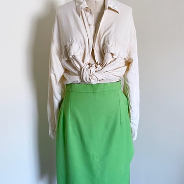 Vintage 80's Escada High Waisted Wool Skirt 