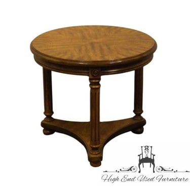 STANLEY FURNITURE Italian Neoclassical Tuscan Style 24" Round Accent End Table 