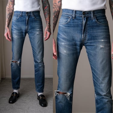 Vintage Levis LVC 1967 Big E 505 Bleached Single Stitch | The