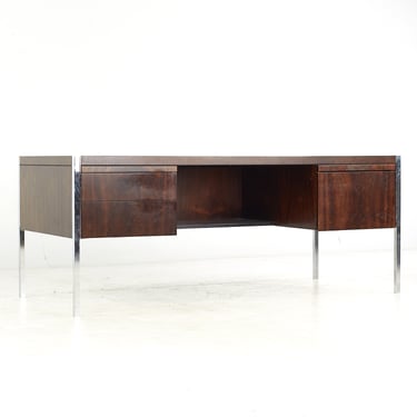 Richard Schultz for Knoll Mid Century Rosewood and Chrome Desk - mcm 