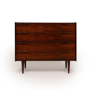 Vintage Danish Mid-Century Rosewood Four-Drawer Dresser 