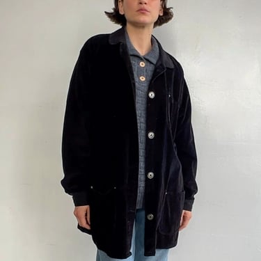 Black Corduroy Chore Coat (L)