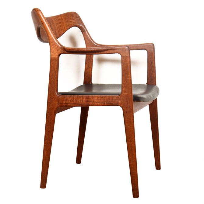 A.B. Johansson + Soner &#8212; Swedish Modern Teak Curved-Back Graceful &#038; Stylish Accent | Arm Chair