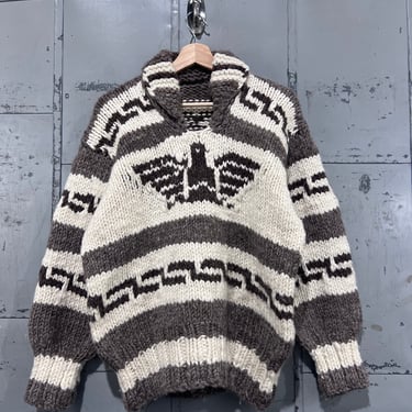 Vintage 70s Horse Cowichan Knit sweater horse handmade | Great