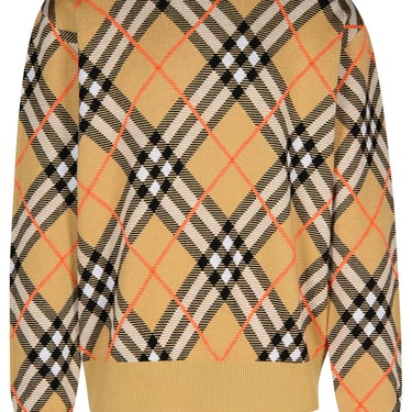 Burberry 'Check' Beige Wool Sweater Man