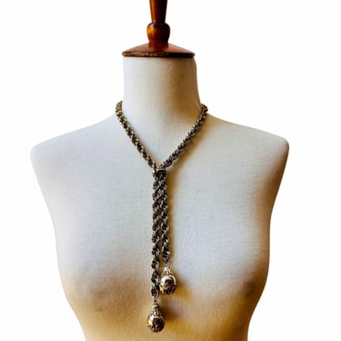 Vintage Pale Gold Adjustable Lariat Necklace