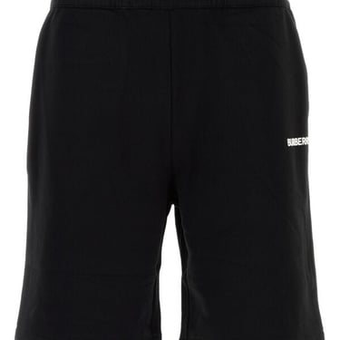 Burberry Man Black Cotton Bermuda Shorts