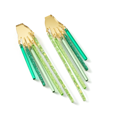 Green Spectrum Earrings By Sarah Stieber