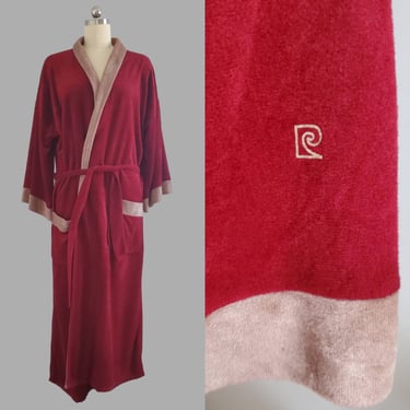 1970's Pierre Cardin Velour Robe 70s Loungewear 70's Men's Vintage One Size 