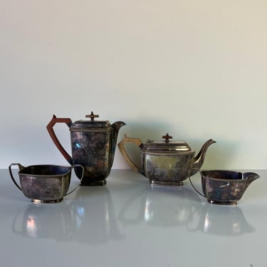 Art Deco Silver Plate Tea Set of 4 