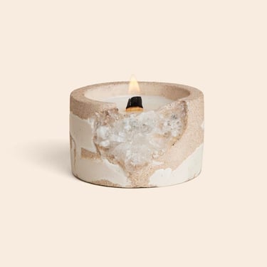 Natural Soy Candle | Textured Vessel | Geode Candle Decor 