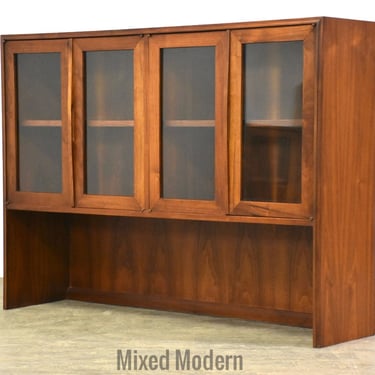 Walnut Mid Century Modern Bookcase 