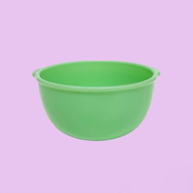 Vintage Jade Mixing Bowl Retro 1980s Contemporary + Mint Green + Glass + Batter Bowl + Seafoam Green + Baking + Home and Kitchen Decor 
