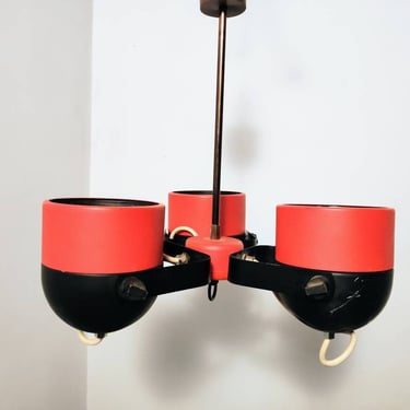 Vintage Ceiling Light/ Reflector Light/ Red Spot Light/ /Retro Reflector Light/ Pendant Light/ Hanging Light/ 70s /Yugoslavia 