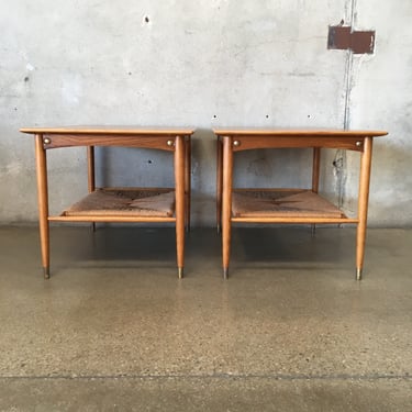Pair of Teak Mid Century Modern Side Tables By Folke Ohlsson