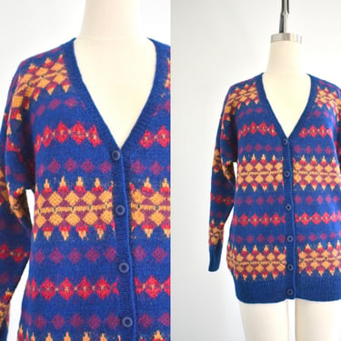 1980s Women's Alpaca Cardigan Sweater 