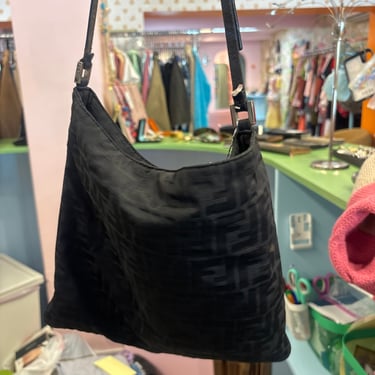 Fendi Black Zucchino Shoulder Bag