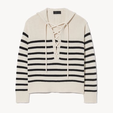 Noemi Stripe Sweater - Ivory/Black