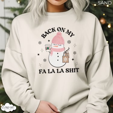 Holiday Snowman Sweatshirt, Trendy Gift, Funny Christmas Shirt, BFF Gift, Cute Jumper, XMAS Sweater, Holiday Party Shirt, Cute Snowman Shirt by CloudArt
