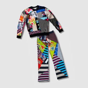 mixed print 'all-over reroll' bundle (sweatshirt + sweatpant)