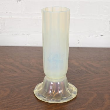 Louis Comfort Tiffany Favrile Opalescent Art Glass Tall Vase