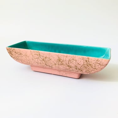 Mid Century Pink Squiggle Planter by Maddux of California 