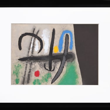 Joan Miro, Cartones 16: Oiseau dans un Paysage , Lithograph 