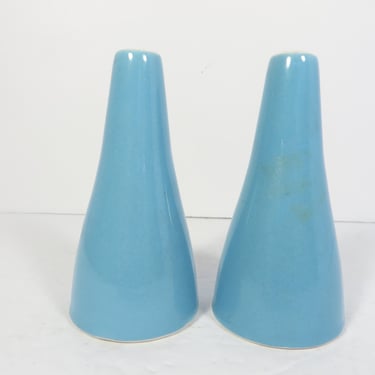 Mid Century Style House Finlandia Salt and Pepper Shakers - Danish Modern Turquoise Blue Salt and Pepper 