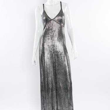 Metallic Mesh Grid Dress