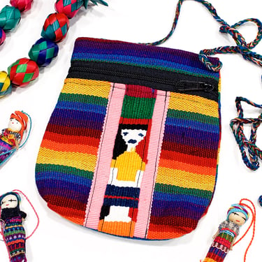 Deadstock VINTAGE: 1980s - Native Guatemala Handwoven Little People Bag - Hand Woven Bag - Small Bag - Shoulder Bag - SKU 1-E3-00029733 
