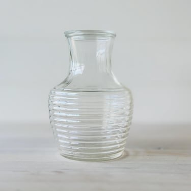 1960's Anchor Hocking Clear Beehive Juice Pitcher With Lid 64 oz. 