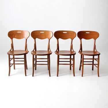 antique oak dining chairs set of 4 
