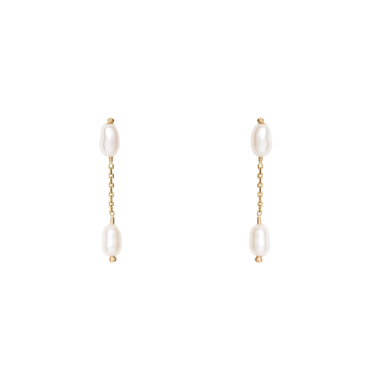 Short Pearl Shower Earrings — WWAKE Trunk Show