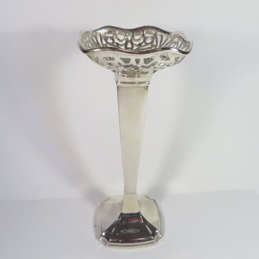 Vintage Silverplate Trumpet Vase 