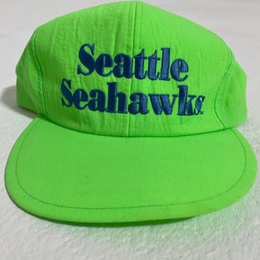 Vintage Seattle SeaHawks Retro Neon Green Hat