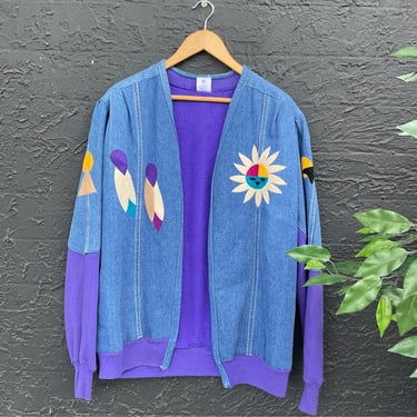 Native American Denim Embroidered Jacket
