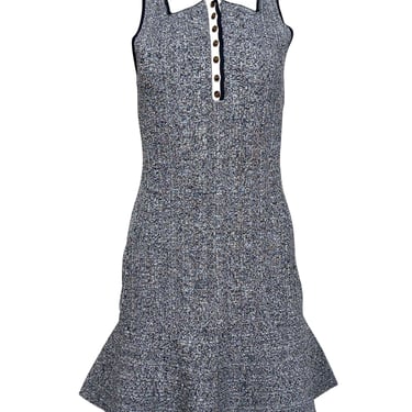 Veronica Beard - Navy & White Knit Mini Polo Dress Sz M