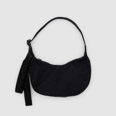 Small Nylon Crescent Bag in Black