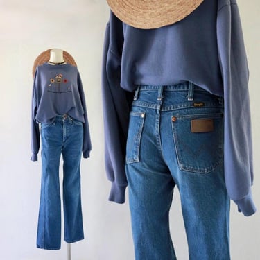 worrrn usa wrangler jeans - 26 - vintage 90s cotton blue jean denim pants western cowgirl cowboy cut womens 