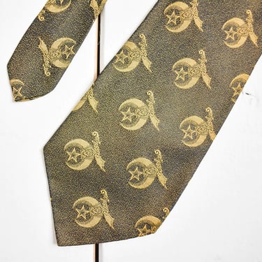 Vintage Brown Shriner Necktie 