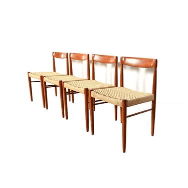 Bramin Teak Dining Chairs Set of 4 H.W. Klein Danish Modern 