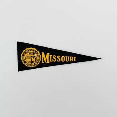 Vintage Small 9 inch University of Missouri Mini Pennant Hormel Pennant 