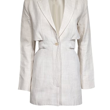 Jacquemus - Beige Cream Blend Cut Out Blazer Dress Sz 4