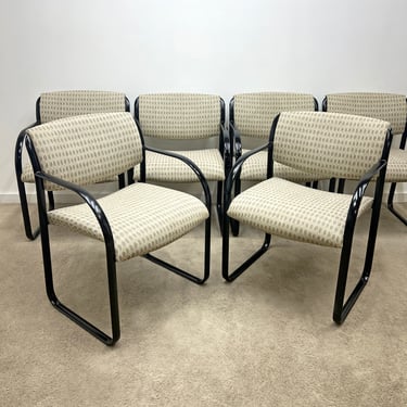 mid century Warren Snodgrass Steelcase (6) dining chairs 