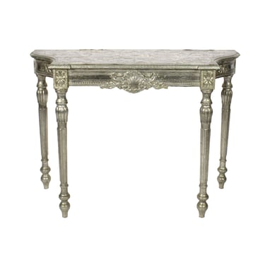 Vintage Ornate Hand Hammered Tin Hojalata Console Table