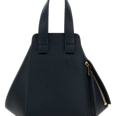 Loewe Women Navy Blue Leather Hammock Bucket Bag
